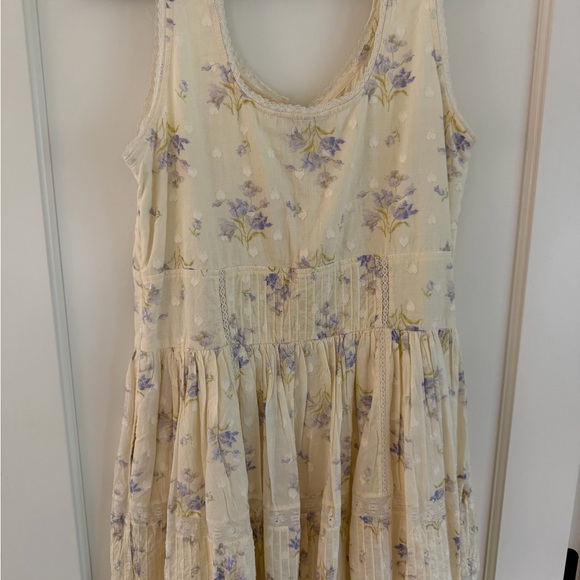 LoveShackFancy Light Yellow and Lavender Floral Dress - Picture 7 of 9